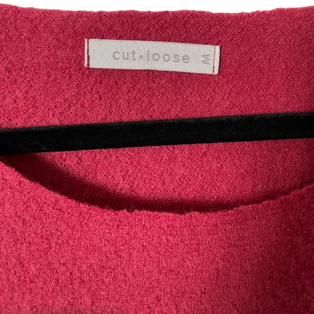 Cut Loose Pink 100% Wool Topper‎ Sweater Vest lagenlook Tunic
